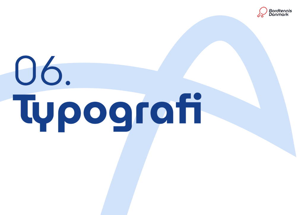 Bordtennis Danmark design guidelines