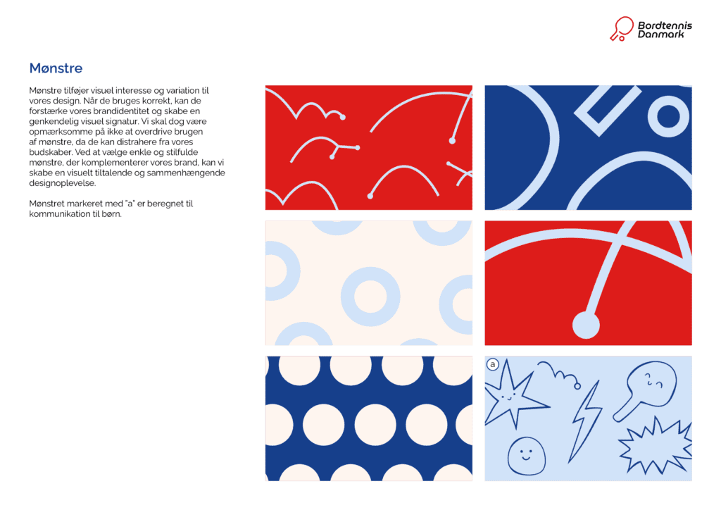 Bordtennis Danmark design guidelines