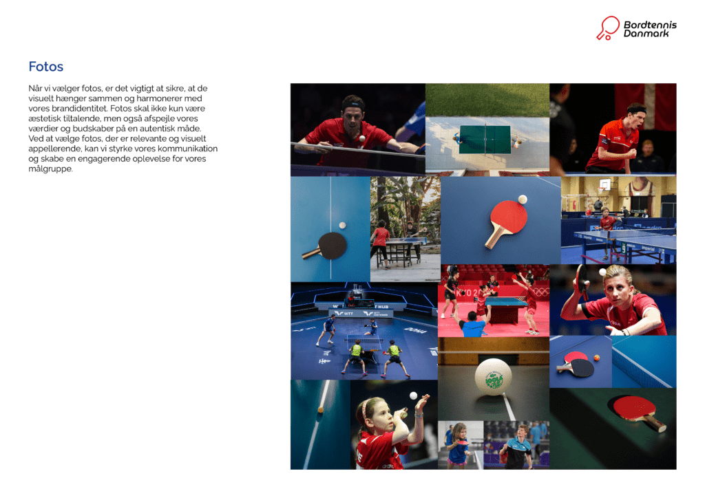 Bordtennis Danmark design guidelines