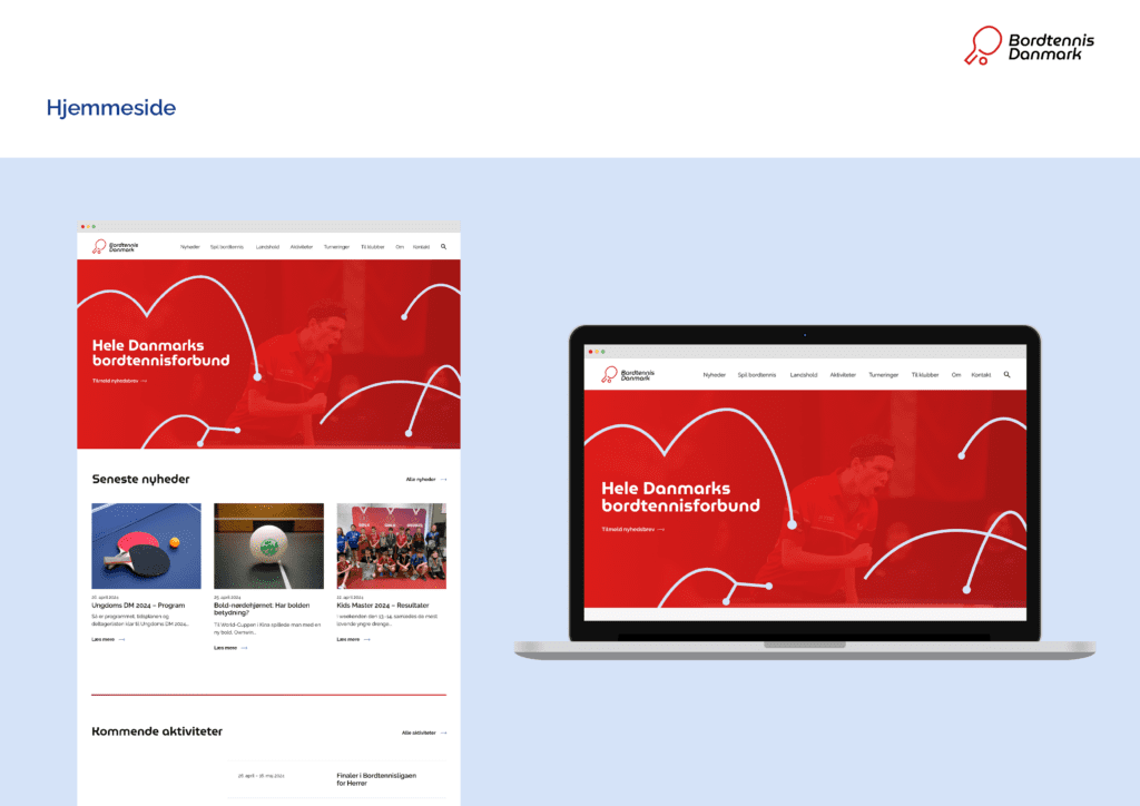 Bordtennis Danmark design guidelines