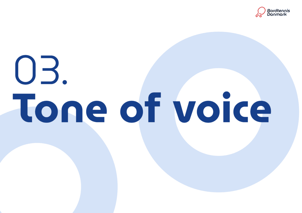 Bordtennis Danmark design guidelines