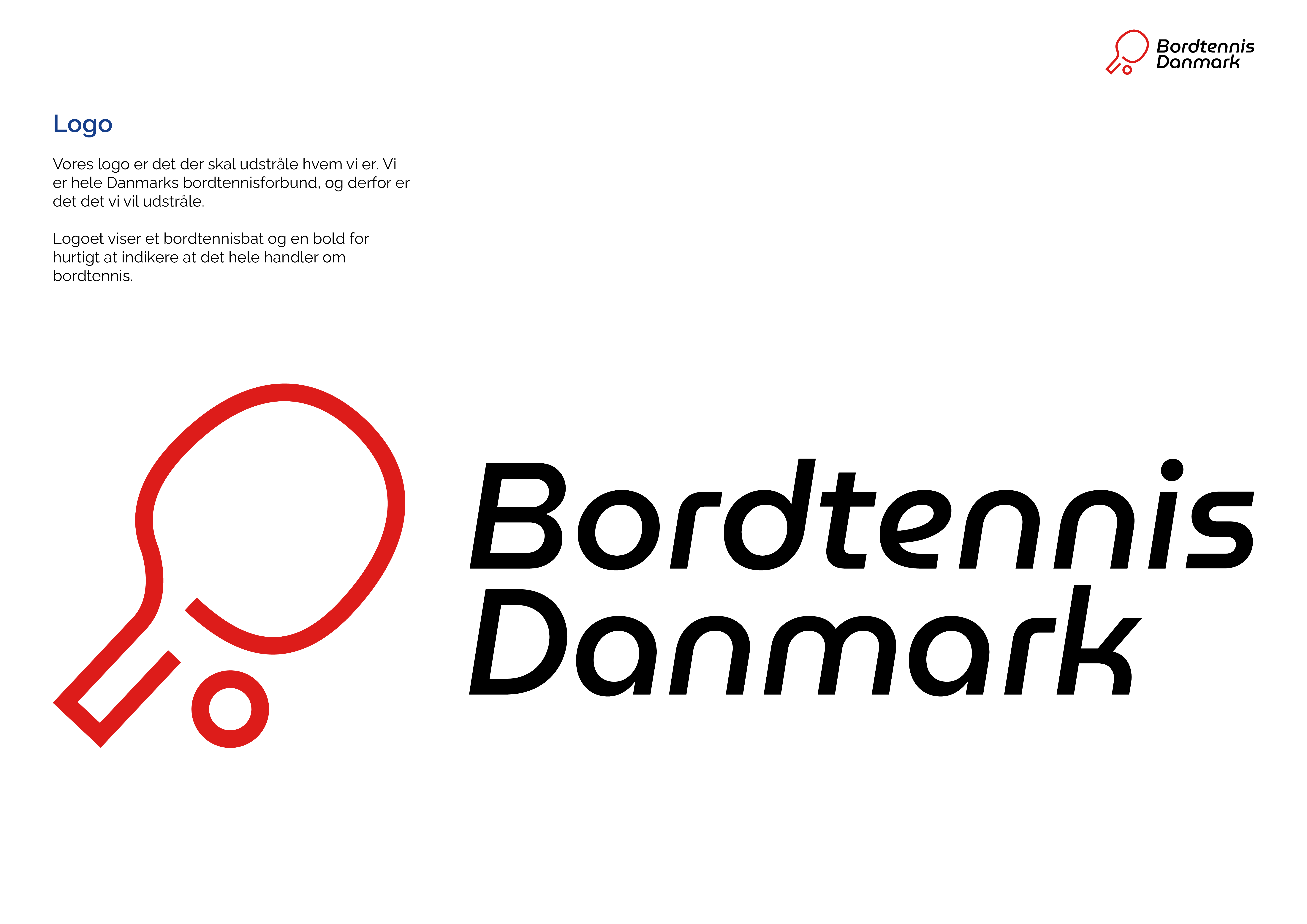 Bordtennis Danmark design guidelines