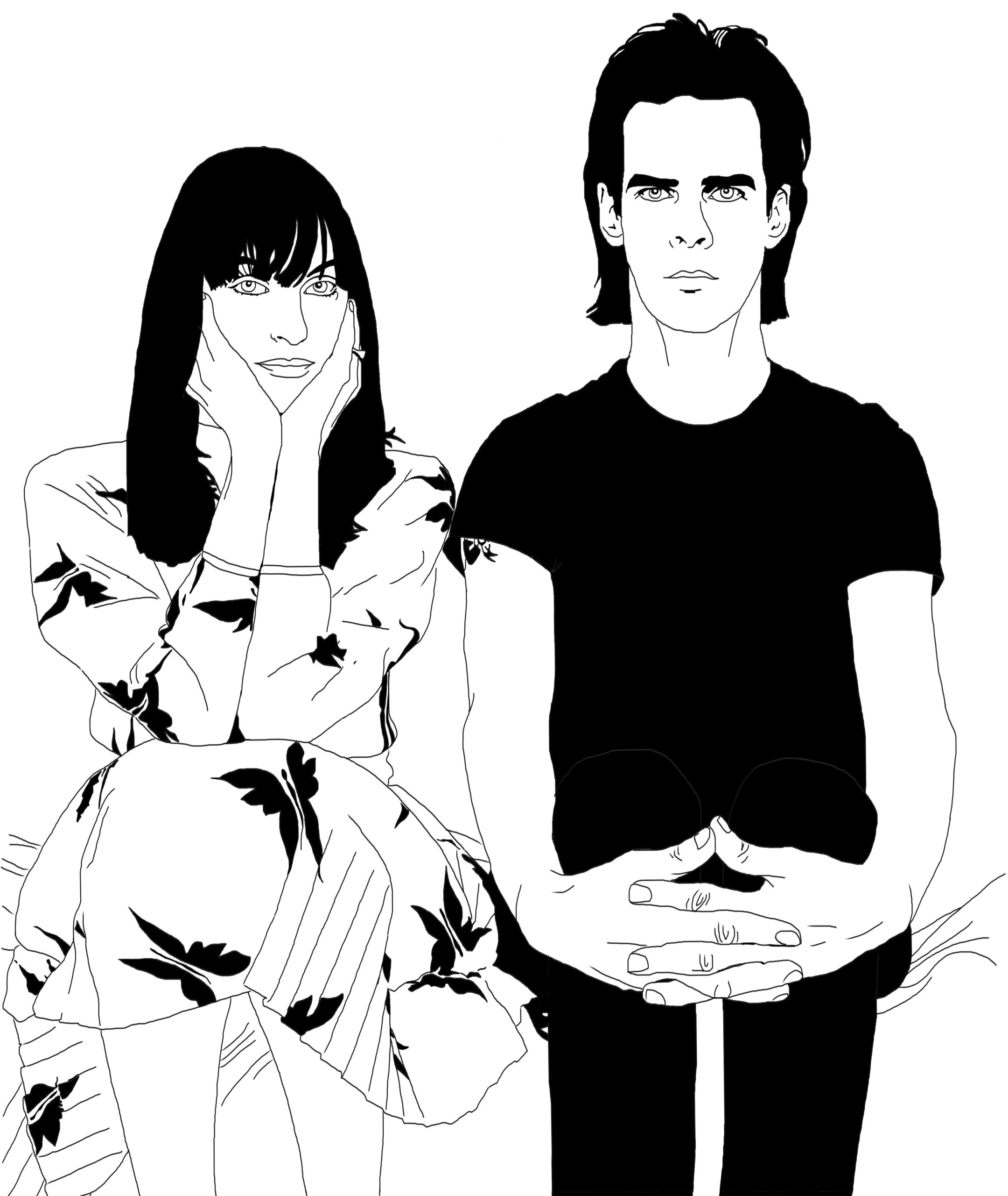 Susie and Nick drawing